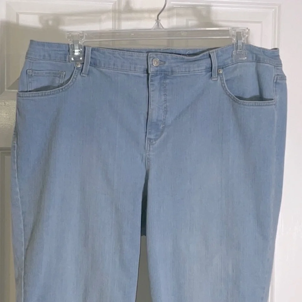 Light Blue Women's Capris - Picture 2 of 7